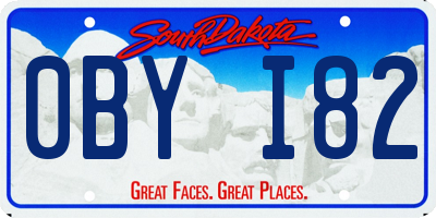 SD license plate 0BYI82