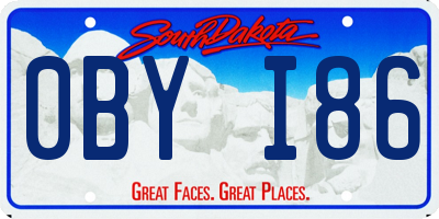 SD license plate 0BYI86