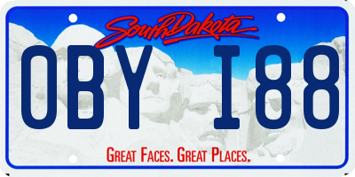 SD license plate 0BYI88