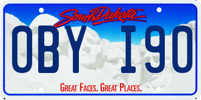 SD license plate 0BYI90