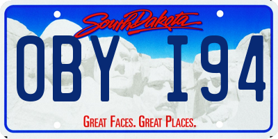 SD license plate 0BYI94