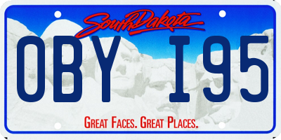 SD license plate 0BYI95
