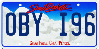 SD license plate 0BYI96