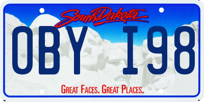 SD license plate 0BYI98