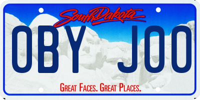 SD license plate 0BYJ00