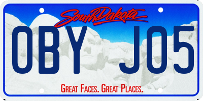 SD license plate 0BYJ05