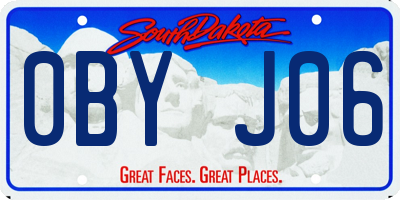 SD license plate 0BYJ06