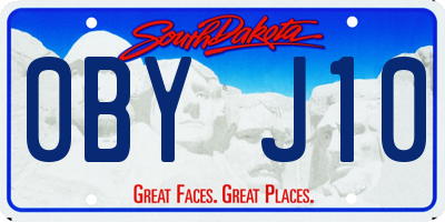 SD license plate 0BYJ10