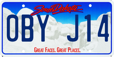 SD license plate 0BYJ14