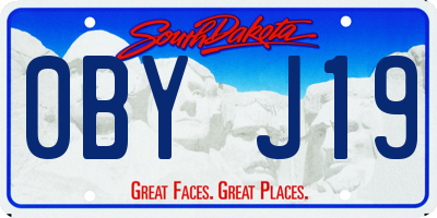 SD license plate 0BYJ19