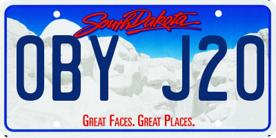 SD license plate 0BYJ20