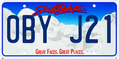 SD license plate 0BYJ21