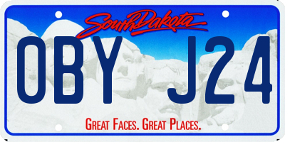 SD license plate 0BYJ24