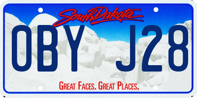 SD license plate 0BYJ28