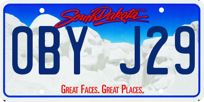SD license plate 0BYJ29