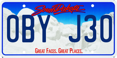 SD license plate 0BYJ30