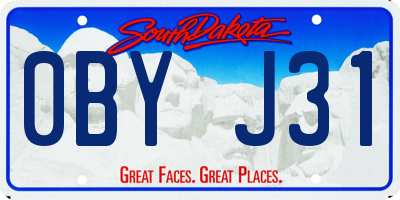 SD license plate 0BYJ31