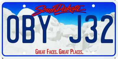 SD license plate 0BYJ32