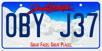 SD license plate 0BYJ37