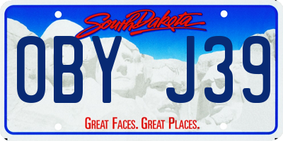 SD license plate 0BYJ39