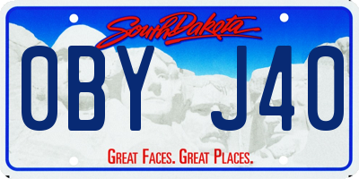 SD license plate 0BYJ40