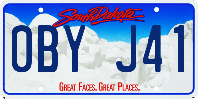 SD license plate 0BYJ41