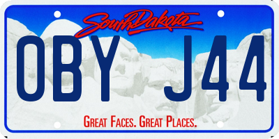 SD license plate 0BYJ44