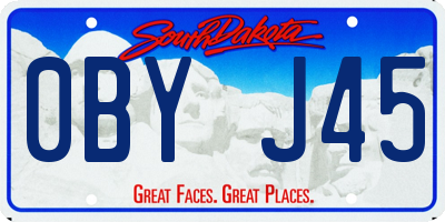 SD license plate 0BYJ45