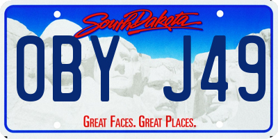 SD license plate 0BYJ49