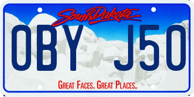 SD license plate 0BYJ50