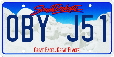 SD license plate 0BYJ51