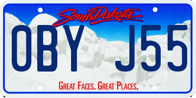 SD license plate 0BYJ55