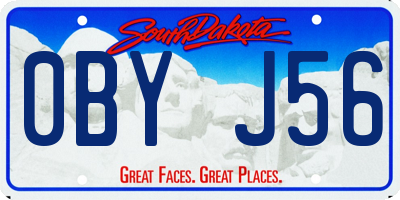 SD license plate 0BYJ56