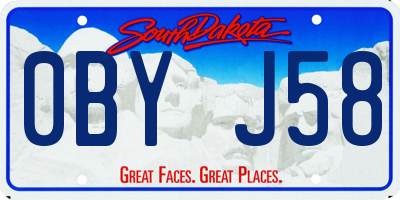 SD license plate 0BYJ58