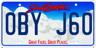 SD license plate 0BYJ60