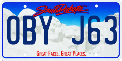 SD license plate 0BYJ63