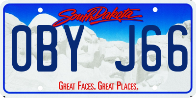 SD license plate 0BYJ66