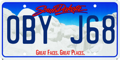 SD license plate 0BYJ68