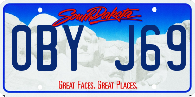 SD license plate 0BYJ69