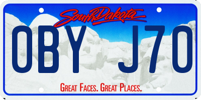 SD license plate 0BYJ70