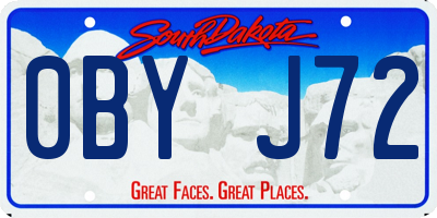 SD license plate 0BYJ72