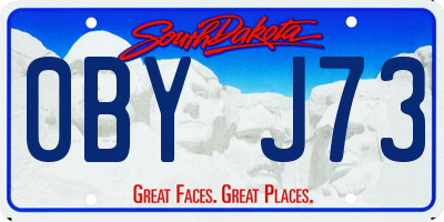 SD license plate 0BYJ73