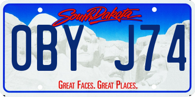 SD license plate 0BYJ74