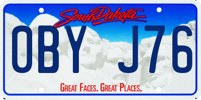 SD license plate 0BYJ76
