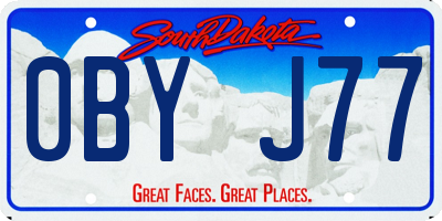 SD license plate 0BYJ77