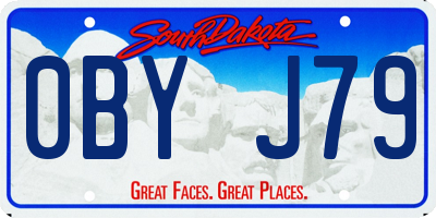 SD license plate 0BYJ79