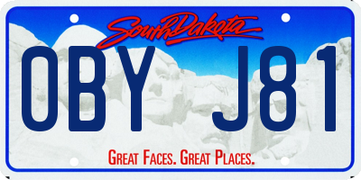 SD license plate 0BYJ81