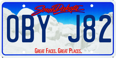 SD license plate 0BYJ82