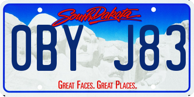SD license plate 0BYJ83