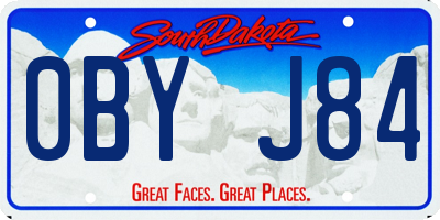 SD license plate 0BYJ84